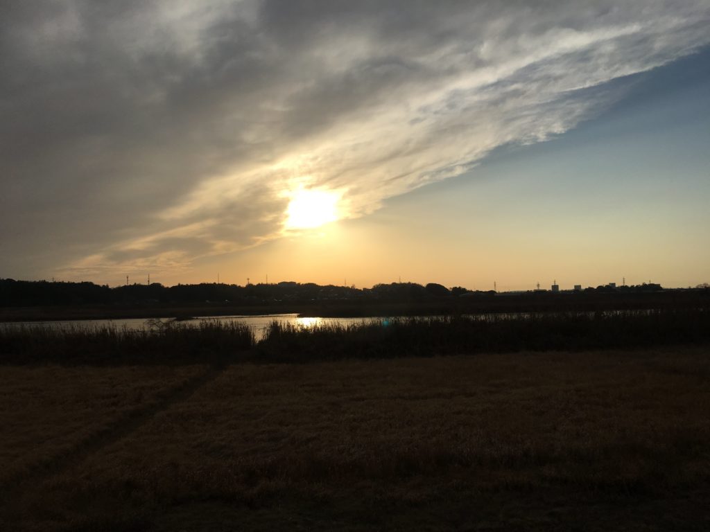 出雲の夕日